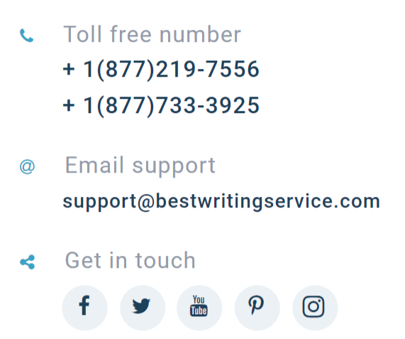 bestwritingservice customer support